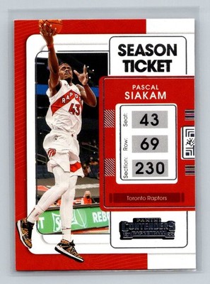 Pascal Siakam 2021-22 Panini Contenders #31 Toronto Raptors