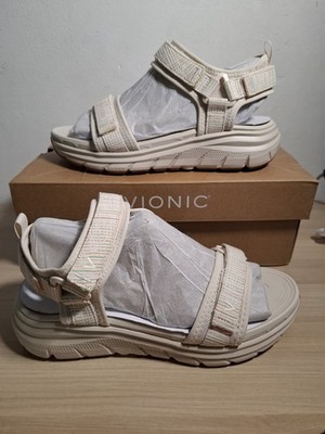 Vionic Walk Max Wanderer Damen-Sandale cremefarben UK-Größe 7 brandneu