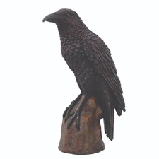 Raven Hand Painted Cold Cast Resin Figurine Home Decorative Collectible