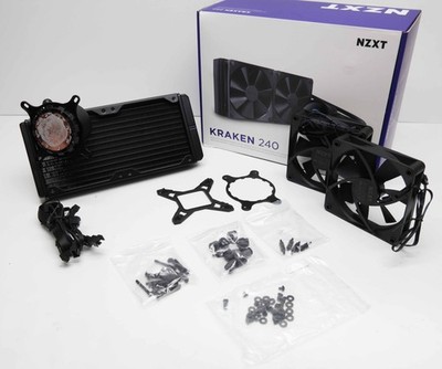 NZXT Kraken 240 RL-KN240-B1 2x120mm AiO Liquid CPU Cooler - Matte Black