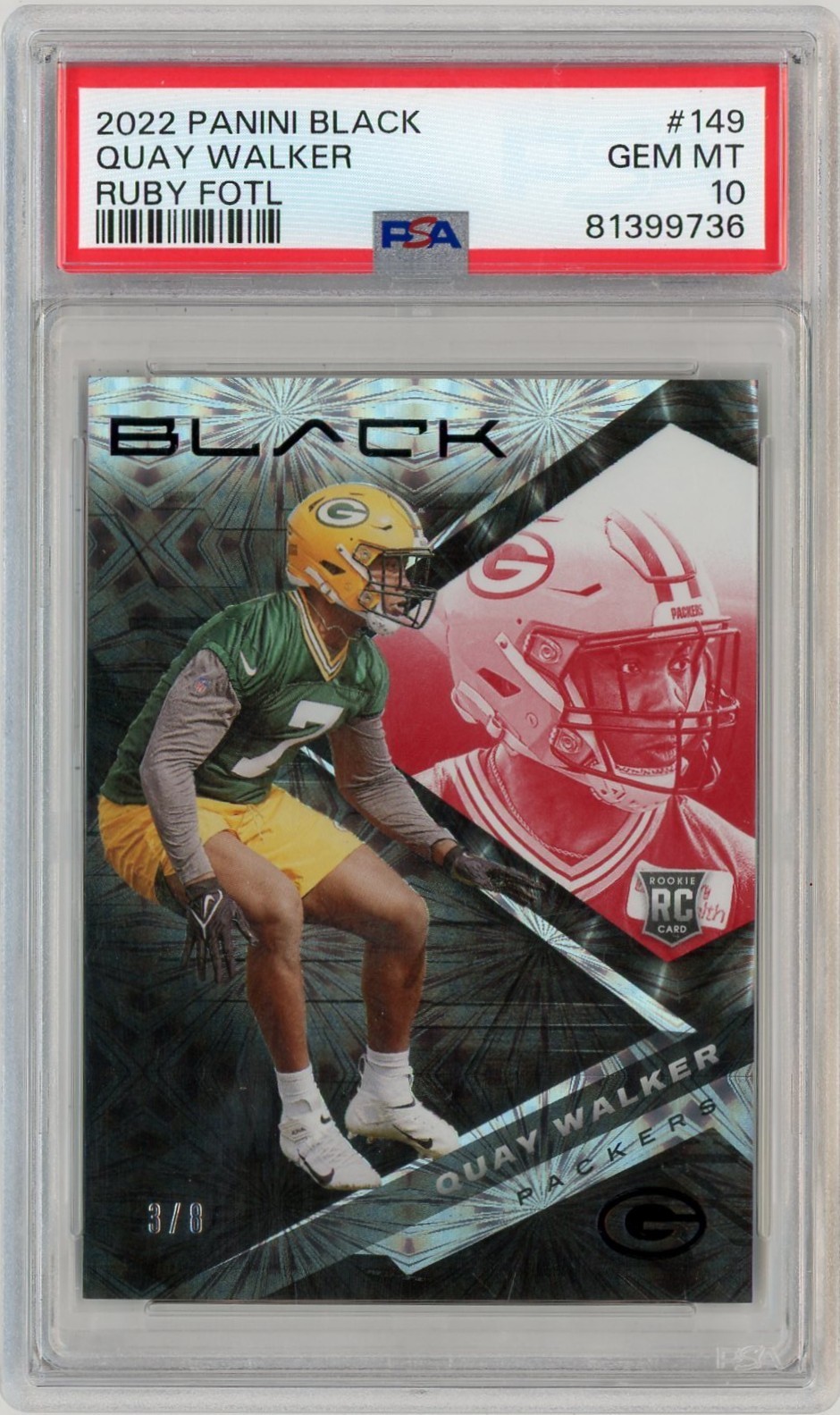 Quay Walker Panini Black #149 Ruby Fotl