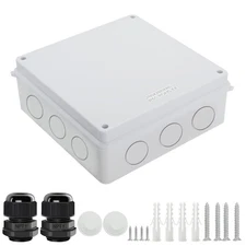IP65 Water-Resistant Junction Box 7.9x7.9x3.1" ABS Plastic Project