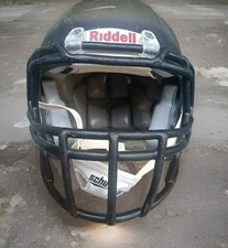 Gold Riddell Football Helmet With Chinstrap  Large 2013