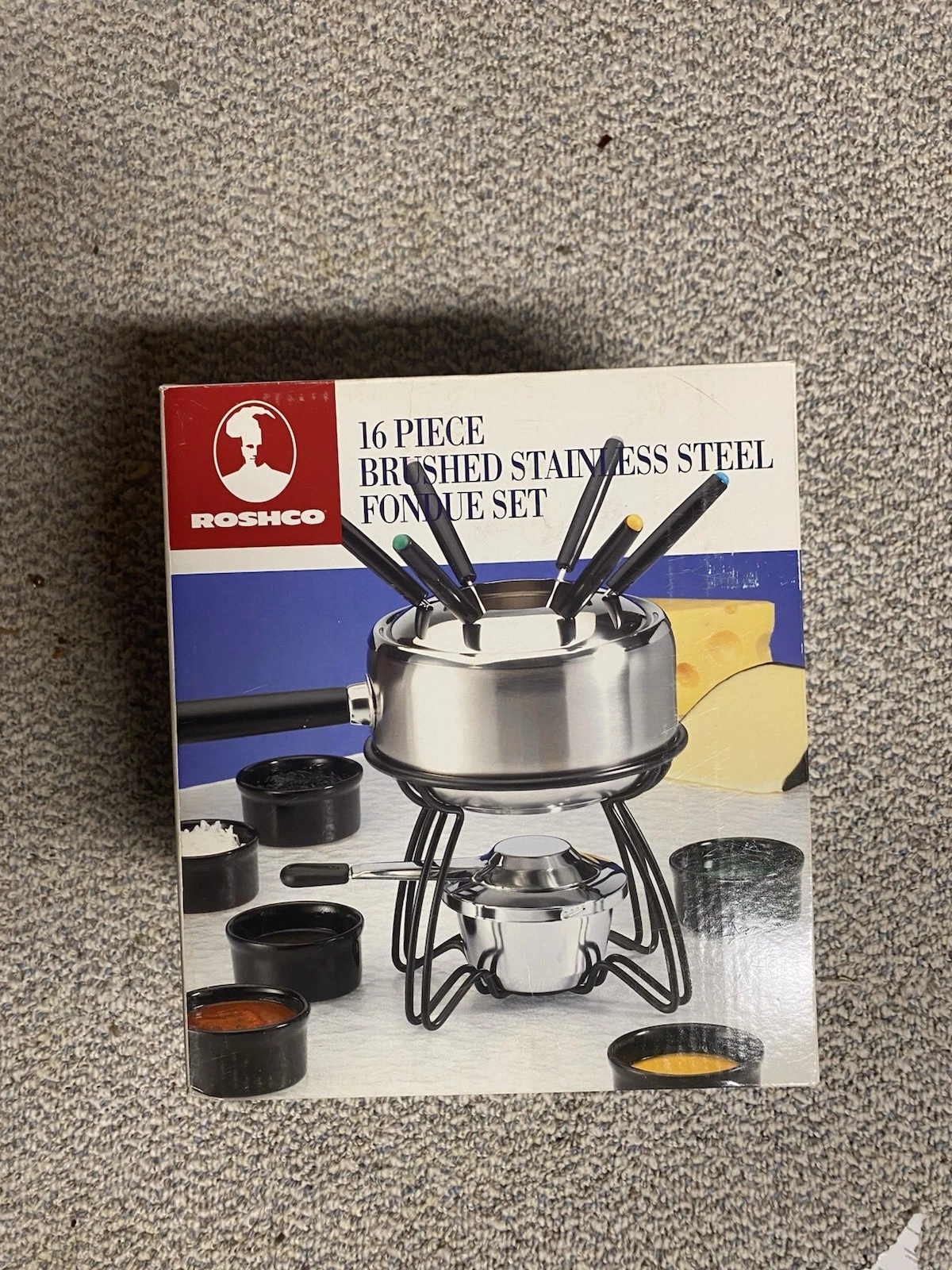 New Roshco Fondue Set Brushed 16 Pc. Stainless Steel UPC:015388589269 (#58926)