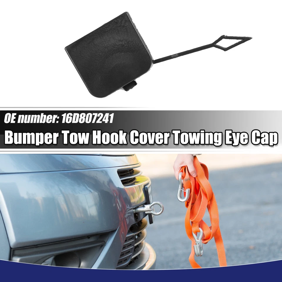 Bumper Tow Hook Cover Towing Eye Cap Suit for Volkswagen Jetta 2015-18 Item of 1 Foto 2 de 4