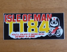 Vintage Original Isle of Man TT Races 1984 TT Bug Sticker