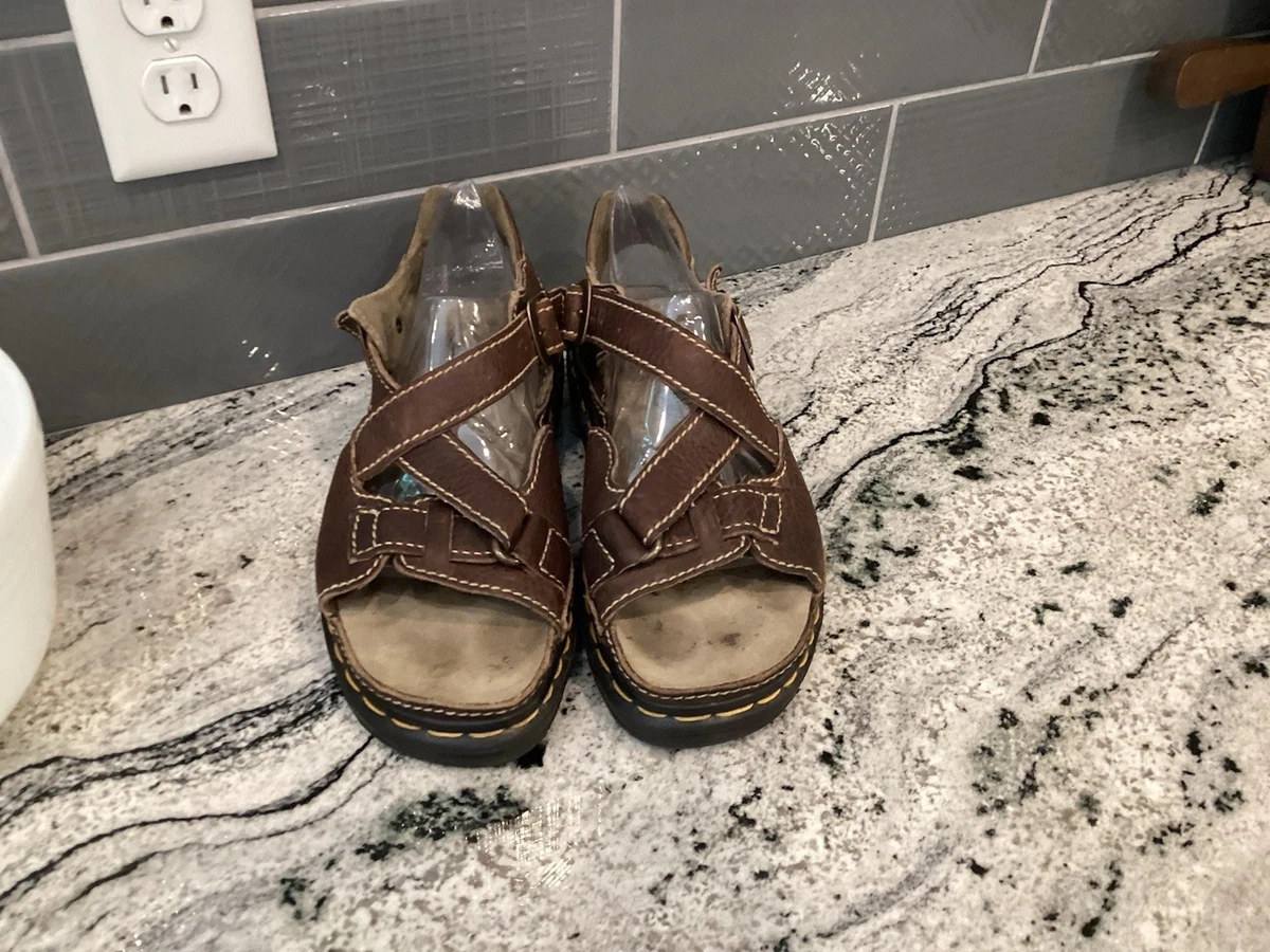 Dr. Martens Retro Chunky Brown Leather Flip Flop Thong Sandals Slides Men Size 6 Dr. Martens Brown Sandals for Men for sale | eBay main image 2