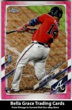 2021 Topps Chrome Update Cristian Pache #USC51 Braves Pink Wave Refractor MLB 