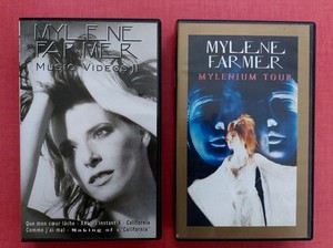 Lot 2 VHS Mylène FARMER - " Les Clips II " Et  " Mylenium Tour " Non testées .