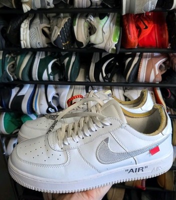 Nike Air Force 1 Low Top White Lace-Up Men s Athletic Sneakers Off-White