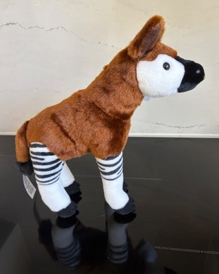 Disney Parks OKAPI Plush Stuffed Animal Excotic Zebra Striped Legs with tags