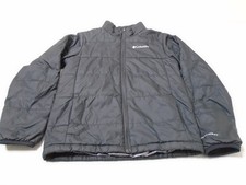 Columbia Omni Heat Puffer Jacket Black Full Zip Youth Girls Boys Medium 10-12