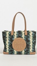 TORY BURCH ELLA RAYURE FLEURIE Printed Tote BagStyle # 143238 Leather Trim