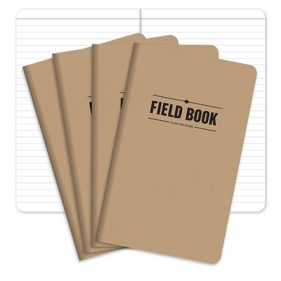 Field Notebook Journal 5''x8'' Kraft Lined Memo Book Pack of 4