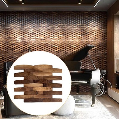 3D Strukturiertes Holz Wandpaneel, Holzwandfliese, Holzverkleidungen 30x