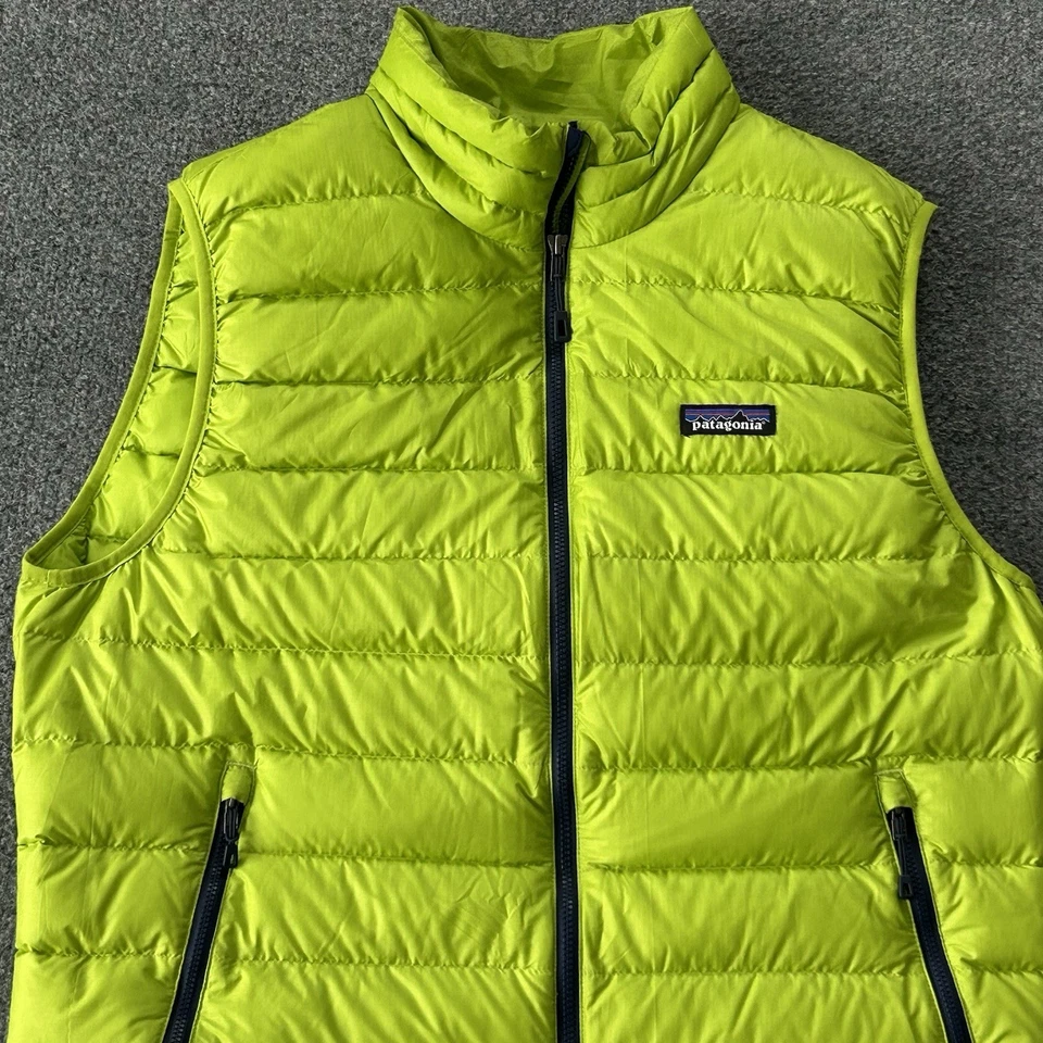 Patagonia Jacket Men Medium Down Sweater Vest Puffer Goose 800 Fill Zip - Image 4 of 4