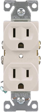 BR15LA 15-Amp 125-Volt Commercial Grade Straight Blade Duplex Receptacle, Light