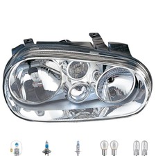 Scheinwerfer links inkl. Premium Lampen für VW Golf IV 1J1 mit Nebelscheinwerfer