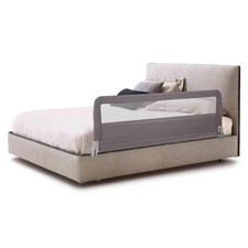 150cm Foldable Bed Rail Guard with Washable Cover and Safety Strap Grey