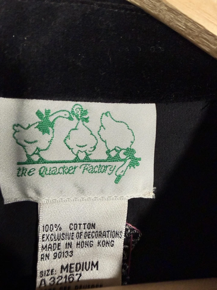 Quacker Factory Jacket Womens Medium Velvet Snowflake Snowman Holiday A32167 - Image 4 of 4