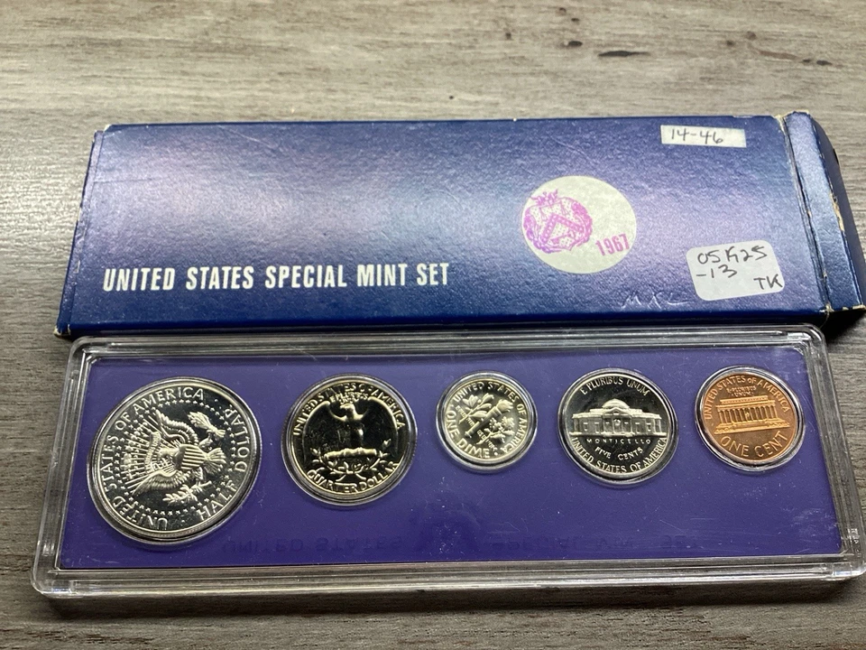 1967 Special Mint Set in Original Packaging with Silver Kennedy 051925 13tk - Image 3 of 4
