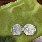 1944-1945 walking liberty half dollar coin silver/ below fine