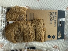 The North Face Bear Fleece Mittens Utility Brown 0-6M Insulated Baby Winter
