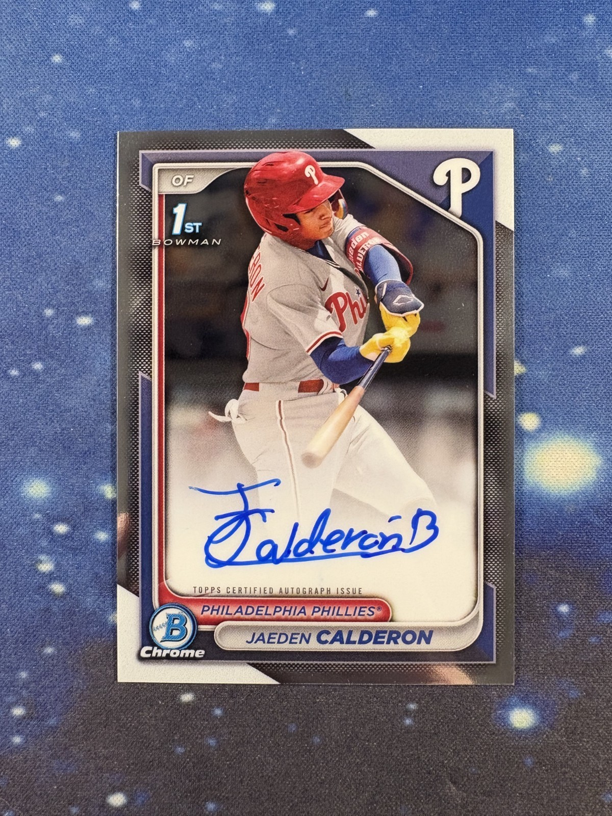 2024 Bowman Chrome #CPA-JCN Jaeden Calderon 1st Prospect Auto Phillies