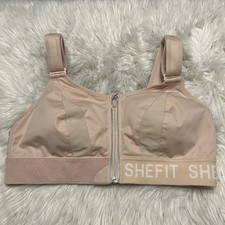 Shefit 1 Luxe Sports Bra Pink Ultimate High Impact Front Close Removable Pads