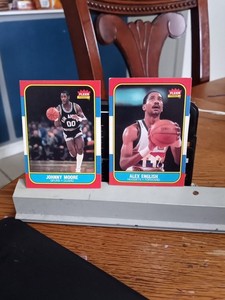 Multiple Cards Johnny Moore # 76  Alex English  #30 1986 Fleer 