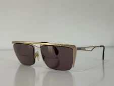 Vintage NEOSTYLE Jet 201 (953) Half Tim Gold Eyeglass Frame GERMANY 57-61-15-135