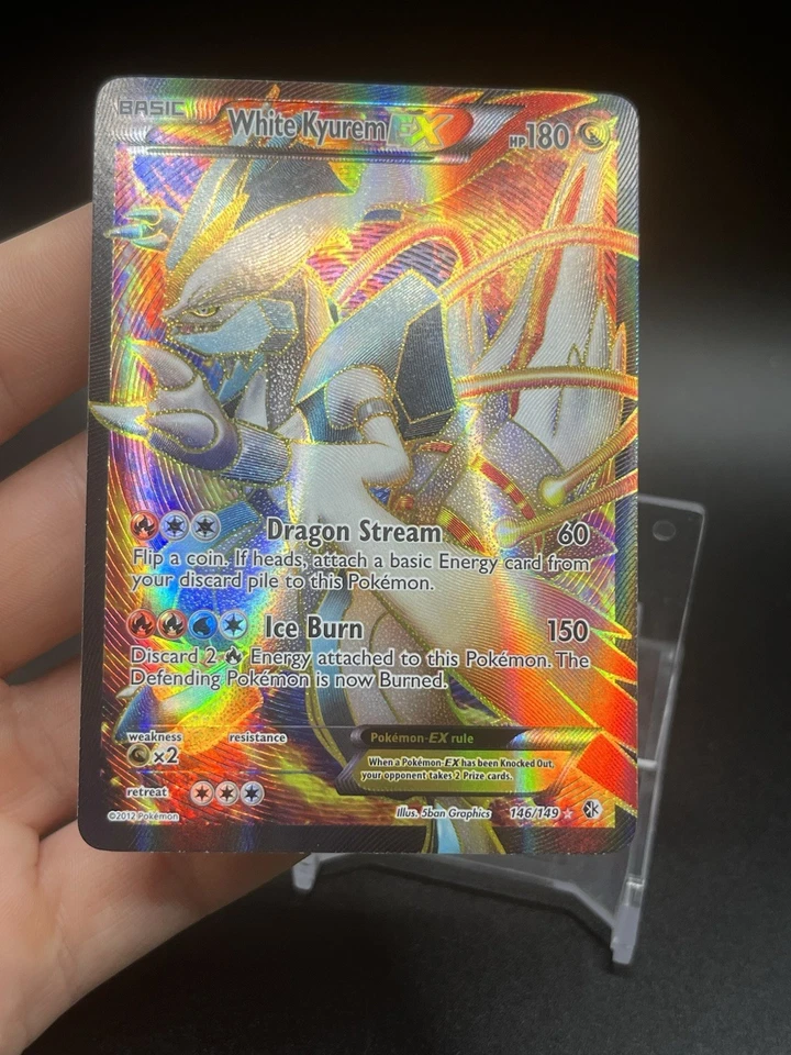 White Kyurem EX 146/149 Boundaries Crossed 2012 Full Art Holo Pokémon Card LP - Image 2 of 4
