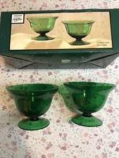 Vintage ￼Distinction Gifts Green Candle Holders Set Of 2