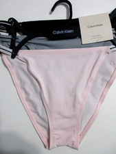 Calvin Klein 3-Pair women's STRING BIKINI panties microfiber stretch  MEDIUM