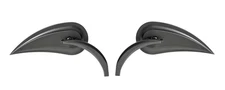 Arlen Ness Black Rad III Teardrop Handlebar Mirror Set fits Harley Davidson