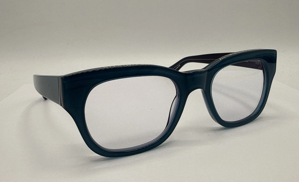 Frances Valentine Miklos Reading Eye Glasses +1.50 Caddis Clear / Blue NIB! 