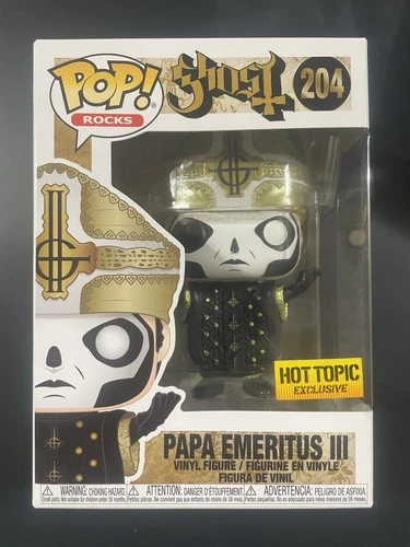 Funko Pop! Rocks Papa Emeritus III Ghost #204 Hot Topic Exclusive Vinyl Figure