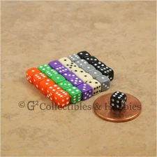 NEW 5mm Deluxe Rounded Edge 30 MINI Dice Set - 6 Colors RPG Game Tiny D6 (A)