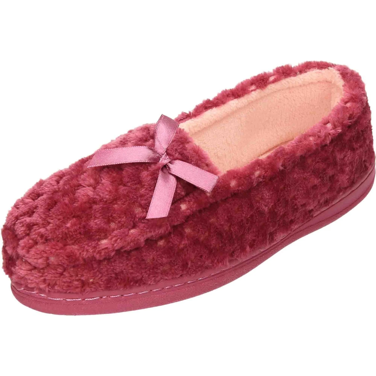 Ladies pink hotsell moccasin slippers