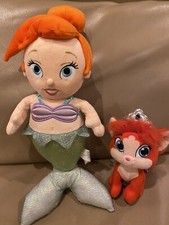 Disney Parks Babies Ariel Little Mermaid 15  Plush Doll Palace Pets TREASURE Cat