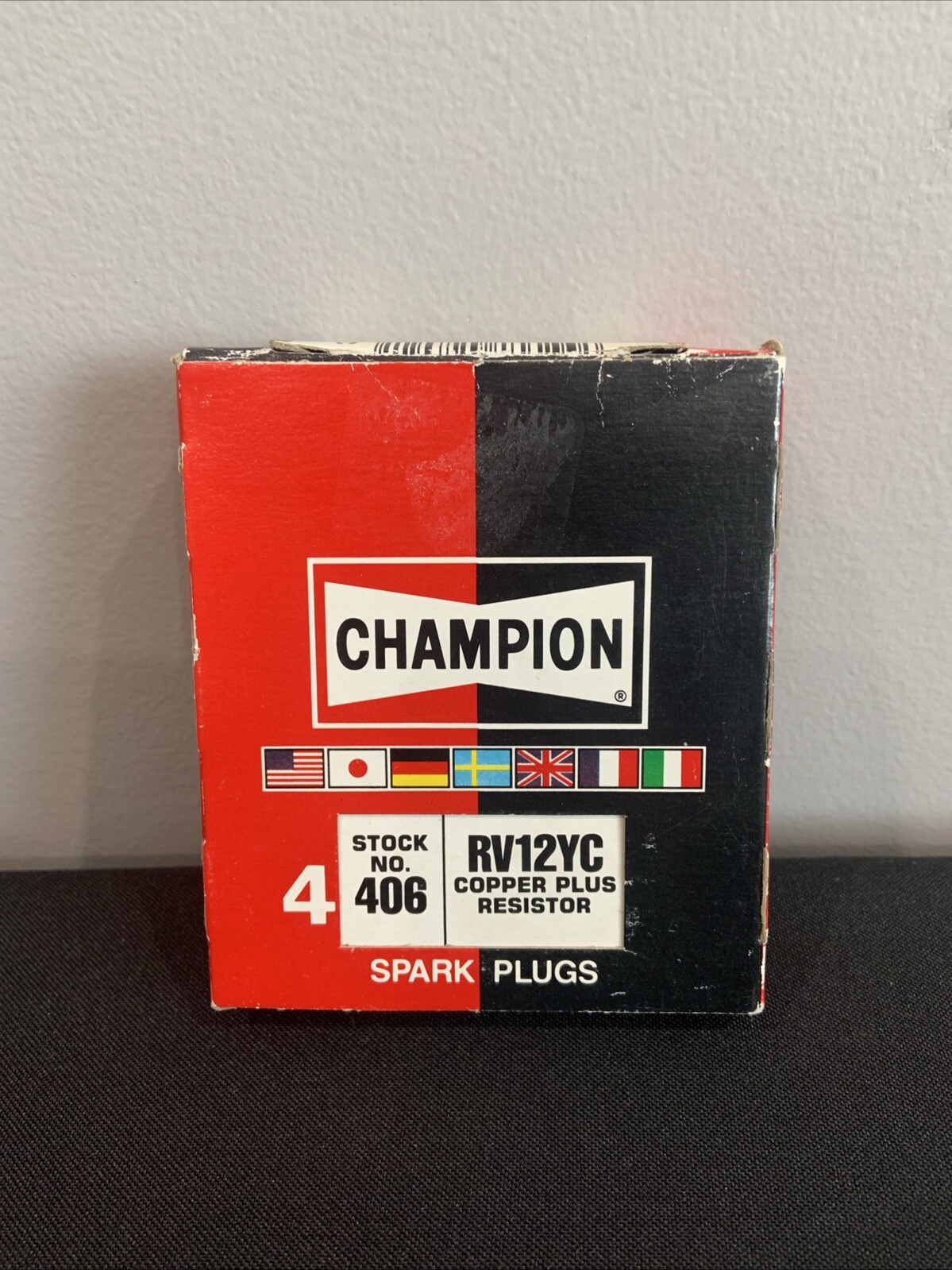 Champion RV12YC Spark Plugs box of 4 - NOS