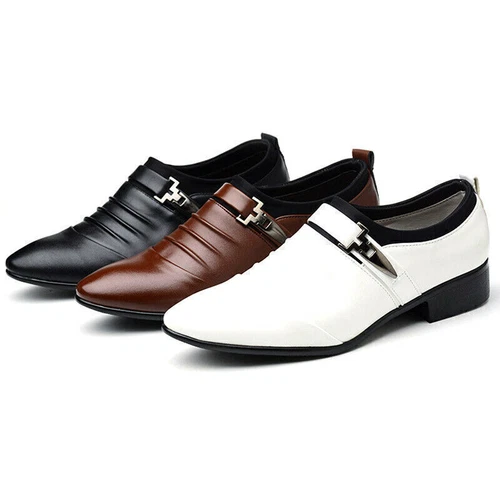 Zapatos de boda de trabajo traje de negocios zapatos de noche zapatos bajos de encaje - Imagen 2 de 27