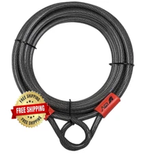 Candado de seguridad con cable resistente de 30 pies y presillas de 10 mm US NEW