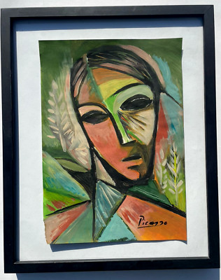 Picasso Pablo Painting Original Face Art African Mask Figurative Painting C37
