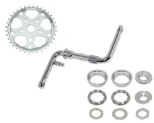 F&R ORIGINAL SWEETHEART BICYCLE 36T SPROCKET, 4" CRANK & Chrome BOTTOM BRACKET