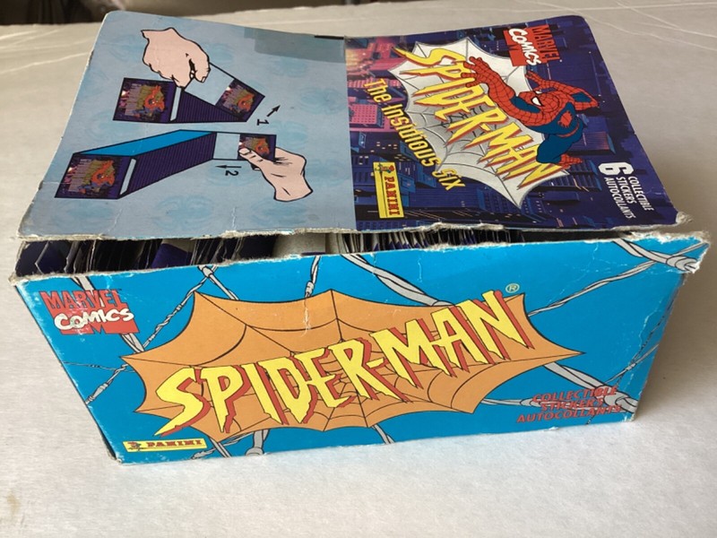 MC  1996  Spiderman The Insidious Six. 85 Packs. 6 Stickers Per Pack w new album