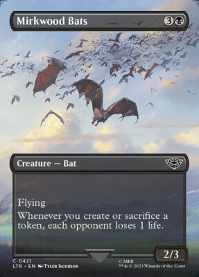 NM Borderless Mirkwood Bats, The Lord of the Rings, Magic the Gathering, 421