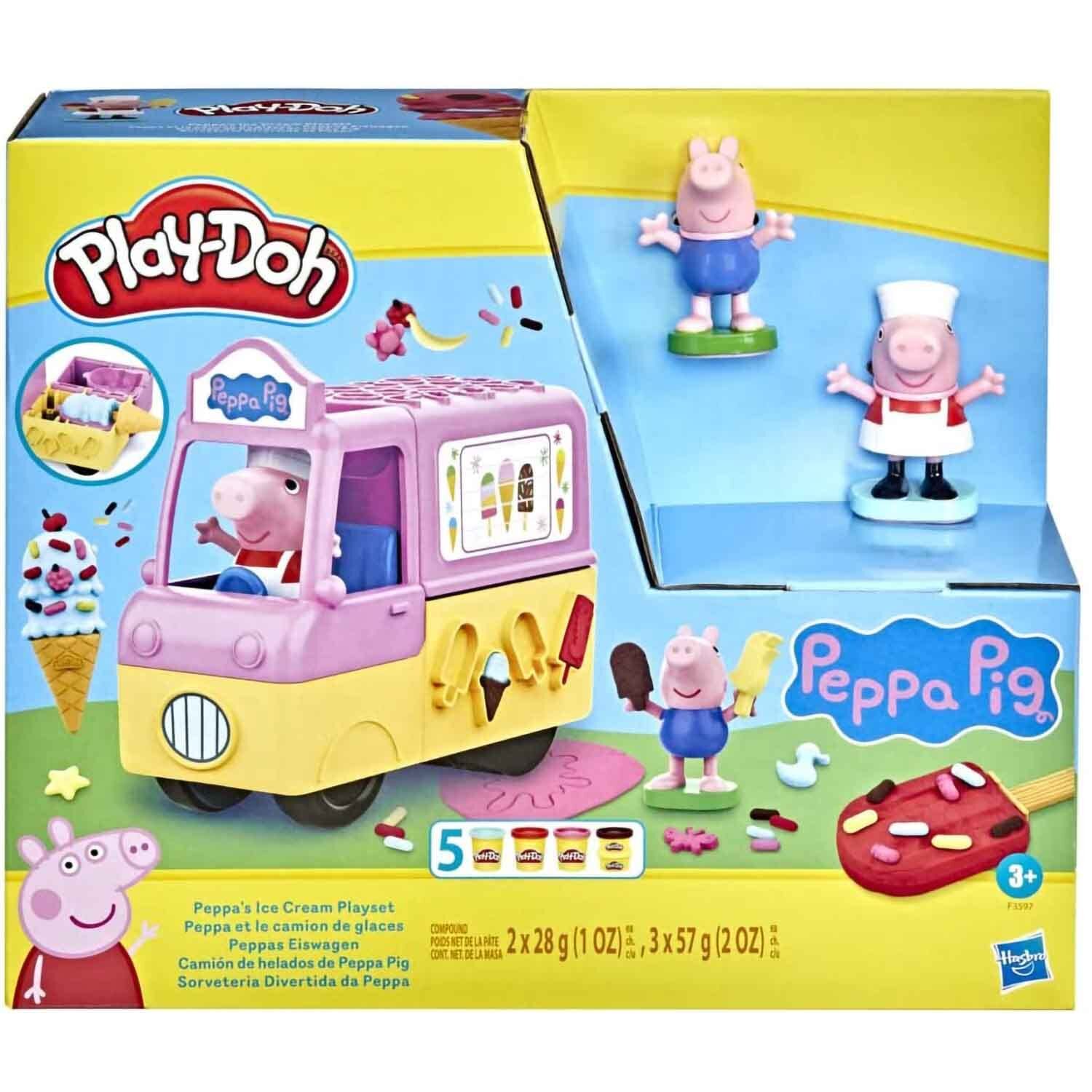 Play-Doh, playset Il gelato di Peppa con Camioncino dei Gelati, playset con acti