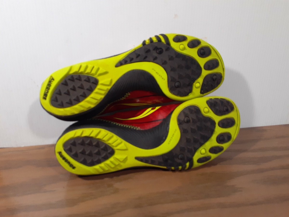 Saucony Men’s Shay XC3 Spike Running Shoe/Cleats, Size 11.5, Neon Green/Black Saucony Men main image 4