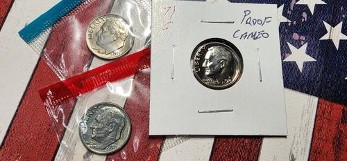1971 P D S Roosevelt Dime Lot from Proof & Mint Sets 3 Coins "FREE SHIPPING"